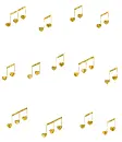 musical notes with hearts