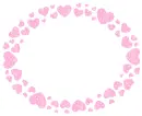 frame with hearts