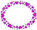 frame with hearts