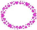 frame with hearts