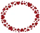 frame with hearts