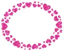frame with hearts