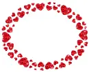 frame with hearts