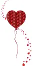 heart shaped balloon with hearts