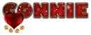 LOVE CONNIE HEARTS LOVE  TEXT