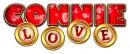 LOVE CONNIE HEARTS TEXT 