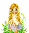 Cute girl with flowers