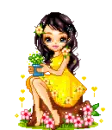 Girl with plant