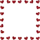 frame with hearts