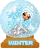 Winter doll snow globe