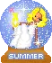 Summer doll snow globe