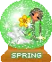 Spring doll snow globe