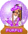 Purple doll snow globe