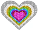 heart in various colors