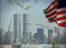 New York Twin Towers w American Flag 