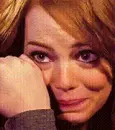 lady crying wiping tears
