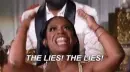 lady yelling "the lies the lies"