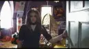 woman shutting door "keep out"