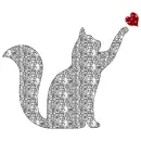 cat with heart