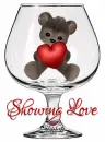 Showing Love, GLITTER, TEDDY BEAR, TEXT