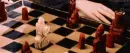 chess game, King knocks over the competition
