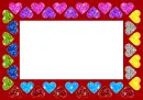 frame with hearts
