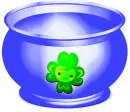 FourLeafCloverPotOfBlueWithCoins