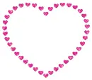heart with contour of hearts