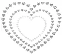 heart with contour of hearts