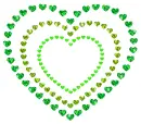 heart with contour of hearts