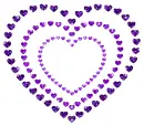 heart with contour of hearts