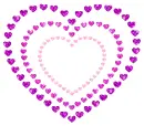 heart with contour of hearts