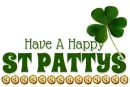 HAVE A HAPPY ST PATTYS, ANIMATED, SHAMROCK, HOLIDAYS, TEXT