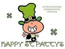 HAPPY ST PATTYS, LEPRECHAUN, BUBBLEGUM KIDS, TEXT