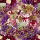 Teddy Bear Garden Seamless Background