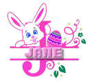 Cute bunny and eggs - Jane