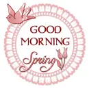 GOOD MORNING SPRING, SEASONAL, FLOWERS, TEXT