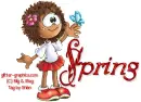 SPRING, TOON, GIRL, SEASONAL, TEXT