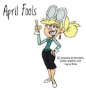 APRIL FOOLS, CARTOONS, GIRL, HOLIDAYS, TEXT