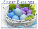 EASTER BLESSINGS, HOLIDAYS, PASTELS, TEXT