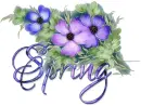 SPRING, FLOWERS, SEASONAL, TEXT