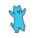 blue cat dancing