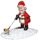 Santa Claus playing golf