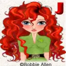 Red Head Sticker - J