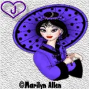 Lady with purple parasol - J