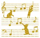 cats and musical notes