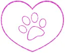 heart and paw print