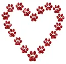heart with paw prints