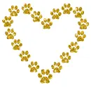 heart with paw prints