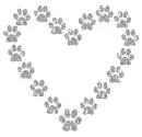 heart with paw prints